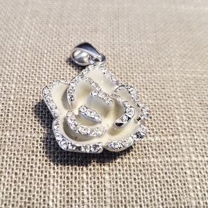 Park Lane Rose Pendant with Swarovski Crystals